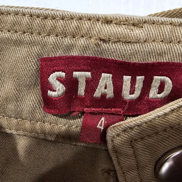 Staud Brayden belted cotton-twill wide-leg pants - Picture 6 of 7